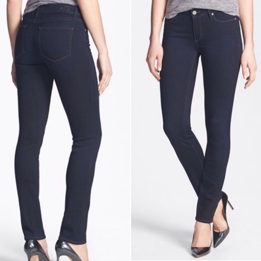 Paige Denim Peg Skinny size 28‎ Dark Blue Stretch WJ165 Low Rise